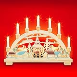 SIKORA LB11-2 liebevoll colorierter Schwibbogen STERNSINGER mit elektrischer Beleuchtung B:45cm