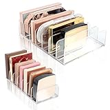 VFANDV Kosmetik Organizer Lidschatten, 2 Stück Lidschatten Organizer mit 7 Steckplätzen Kosmetik Organizer 2 Größen Organizer Lidschatten Aufbewahrung für Schrank Schminktisch Waschtisch-Transparent