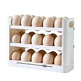 demaxiyad Eier-Organizer für Kühlschrank, platzsparender Spender | Aufbewahrung mit 3 Ebenen für Eier auf Arbeitsplatte – für Gefrierschrank, Arbeitsplatte, Speisekammer, Schrank, Camping