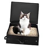 VICASKY Faltbare Katzentoilette für Reisen Katzentoilette mit Großem Innenraum zu Verstauen Transportieren für Unterwegs und Lange Ausflüge
