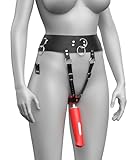 Gipfelstürmer Riemenvibrator, hält den Vibrator an der richtigen Stelle, Lederriemen, Bondage, geeignet für Zauberstab