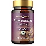 Bio Ashwagandha Extrakt - Premiumrohstoff KSM-66-120 Tabletten - Mit 600 mg Ashwagandha Bio - Davon 5% Withanolide - Reicht für 60 Tage
