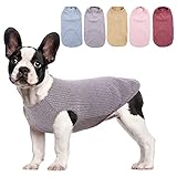 Hjumarayan Hundepullover Kleine Hunde - Dünn Hunde Pullover Waschbar Hundepulli Elastisch Pullover Hund Gestreifte Hunde Shirt Hunde Pullis für Chihuahua Yorkshire Terrier (Grau S)