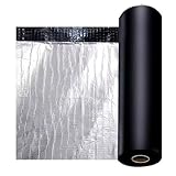 Dachbahn Bitumen Selbstklebend Wasserdicht, Dachfolie Dachabdichtung Aluminium Folie, Dachpappe Bitumenbahn für Gartenhaus Dach Flachdach Carport Garage Metalldach(80x300cm)