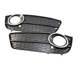 Nebelscheinwerfer Blende für Audi A5 2008-2011 OE: 8T0807682 8T0807681 A Pair, Frontstoßstangen Gitter Wabengitter und Abdeckblende inklusive Abdeckrahmen
