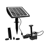 HYTROVE 1 Satz Solarbrunnen Kreative Solarwasserfontäne für Garten Teich und Landschaftsdekoration Energiesparende Wasserspiele für Außenbereich und Einfach zu Bedienen und Langlebig