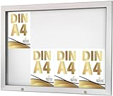 König Werbeanlagen Schaukasten Keitum Economy 8x Din A4 | Querformat B 931×H 684mm | wetterfest für innen und aussen, abschließbar | Acrylglas 2mm | Alu-silber eloxiert