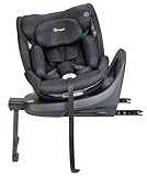 babyGO Prime 360 Kindersitz nach neuer I-Size Norm - Kindersitz/Autositz für Kinder (40-150 cm) Schwarz