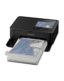 Canon SELPHY CP1500 Mini Fotodrucker mobil tragbar unterwegs (bis Postkartengröße 10x15cm, WLAN, kabellos, Thermosublimation, App, farbstabil 100 Jahre) schwarz [ohne Farbband/Papier, ohne Akku]