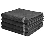 Ross - 4 teiliges Frottier-Set - Selection Bio-Baumwolle (4 X Handtuch im Set) - 540 g/m2 - Baumwolle - Frottee - saugstark - weich und flauschig - Anthrazit