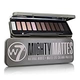W7 Mighty Mattes Lidschatten-Palette – 12 natürliche nude Farben – makelloses, langanhaltendes Make-up