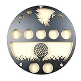Golfball-Marker-Vitrine – Ball-Display zur Wandmontage, Präsentationsregal für Golfbälle | Stilvolle Holzvitrine für Golf-Sammlung | Marc-Ständer