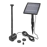 esotec Solar Teichpumpenset 1,5/140 Professional 101905 - Wasserspiel für Gartenteiche und Zinkwannen - 1,5 Watt Solarmodul, 140 l/h Förderleistung, 80 cm Förderhöhe, 4 Sprinklerdüsen