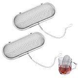 BOHUIZ 2 Gewürzei, Gewürzsieb zum Mitkochen Edelstahl Teeei Gewürzsieb Teesieb Gewürzkugel Gewürzfilter Teefilter Gewürzteefilter Kugelsieb für Gewürz Tee