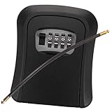 FUNNETOYU Schlüsselsafe Wandmontage Tragbare Schlüsselbox mit Codeschloss für Zuhause Büro und Schule Sicherer Stauraum für Schlüssel und Kleine Wertgegenstände