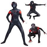 viallolipa Spider kostüm kinder, Superhelde 3D Anime Anzug Bodysuit,Spider Cosplay Junge Cosplay Halloween Christmas Karneval Action Dress Ups und Zubehör Party Kostüm M