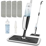 Wischer mit Sprühfunktion Sprühwischer Bodenwischer - MANGOTIME Wischmopp mit Sprühfunktion Spray Mop Nasswischer Bodenwischer mit Wassertank und 4 wischpads für die Reinigung der meisten Bodenarten