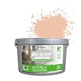 Farbklecks24 Bio-Silikat Innenfarbe Color 2,5L Pastell Orange, Wandfarbe, Silikatfarbe innen, für Allergiker empfohlen