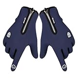 Gaming-Handschuhe für alle Finger – Anti-Schweiß-Reißverschluss, atmungsaktiv, wasserabweisend, Thermo, weiches Flanellfutter, Winter, zum Laufen, Radfahren, Fahren, Wandern
