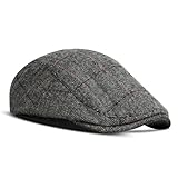 ACWOO Schiebermütze Barret Flat Cap Schirmmütze, Barett Cap Herren, Gatsby Schirmmütze Newsboy Flat Cap Baskenmütze, Kostüm Accessoires für Frühling Herbst Winter (Einstellbar)