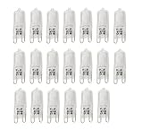 ShuoHui G9 Halogen-Stecksockellampe, G9-Sockel, dimmbar, 40W - Ersatz für 40 Watt, 35° Abstrahlwinkel, Warmweiß - 2700 K Frosted (20)