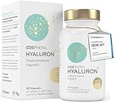 Hyaluronsäure Kapseln hochdosiert mit 500 mg pro Kapsel - 90 vegane Hyaluron Kapseln im 3 Monatsvorrat - 500-700 kDa I Angereichert mit Zink als Beitrag zum Erhalt normaler Haut und Knochen.