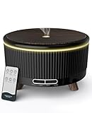 Aroma Diffuser, 500mL Diffuser ätherische öle,Duftöl Diffuser，Holzmaserung schwarz