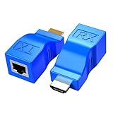 Illkjasfc HDTV auf RJ45 Netzwerk-Verlängerung HDTV auf RJ45 Netzwerk-Repeater für 1080P Video über Cat5/6-Kabel für Konferenz-HDMI-Verlängerung