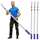 Verstellbare Bootshaken-Schubstange für Festmacher und Notfallrettung, Docking-Verlängerungsstange für Bootsfahrer und Rettungsschwimmer