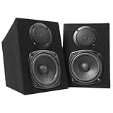 Fenton DMS40 Regallautsprecher Passiv, Studio Monitor Set, 200 Watt, DJ Monitor Speakers, Hifi Lautsprecher, Studiomonitor, PC Lautsprecher, Home Studio Boxen Aktiv, Schwarz