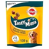 PEDIGREE Tasty Minis Hundeleckerlis Kauwürfel mit Huhn & Ente, 130 g