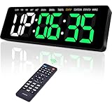 Manoive Gym Timer,16.5' Groß Digital LED Wand Uhr mit Countdown/UP,Stoppuhr,Workout Intervall,Fitness Training Timer mit Fernbedienung,Lautstärke/Helligkeit Einstellbar