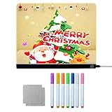 Biniveil LCD Schreibtafel | Acryl Trockenlöschtafeln mit Beleuchtung - Kreatives Wiederbeschreibbares Memo Notizbrett Für Bildung Freizeit Lernen Basteln Sport Übungen Spiele