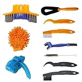Trkimal 10PCS Bike Cleaning Kits, Fahrradreiniger Bürsten Tool Kit für Fahrradreifen, Kette, Ritzel, Radsport Ecke Fleck Schmutz sauber, passt für alle Fahrräder