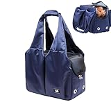 Schultertasche für kleine Haustiere, Umhängetasche für Hunde, Tragetasche für Hunde und Katzen mit großer Kapazität, atmungsaktive Tragetasche aus Stoff für Haustiere