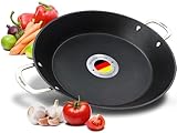 endusor Paella Pfanne INDUKTION Ø 38cm mit Antihaft-Beschichtung | 6-8 Personen | alle Herdarten + Backofen + Gasgrill | Professionelle Paellapfanne aus hochwertigem Aluminium