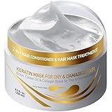Vitamins Haarmaske Keratin Haarkur Behandlung - Biotin, Castor Oil, Collagen Protein & Kokosöl Deep Conditioner für geschädigtes dünnes trockenes strapaziertes Haar