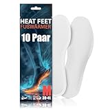 10 Paar HEAT FEET Wärmesohlen, Heizsohlen, Einlage Fußwärmer, wärmende Sohlen, warme Einlegesohlen, Wintersportarten Outdoorsport Weihnachtsmarkt, bei kalten Füßen für Schuhgröße 39-41 8h Wärme