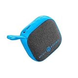 Music Sound - MINI - Bluetooth-Lautsprecher - 3-Watt-Leistung - 4 Stunden Spielzeit - Kompakt und tragbar - Weiche und farbenfrohe Stoffoberflächen - Blau