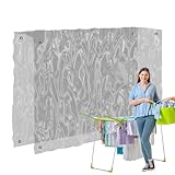 Vmiorzq Outdoor Wäschespinne Schutz - Abdeckhaube Für Trockengestell Im Freien,Transparente PVC Abdeckung Mit UV-Schutz Für Hof Wäscheplatz Unterwäsche Hemden Mäntel
