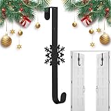 Kranzaufhänger für Haustür, Türhaken für mit Schneeflocken-Design, Metallaufhänger für Weihnachten, Urlaub, Aufbewahrung, Innenbereich, Haus, Wohnung