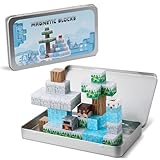 ACELIFE 45PCS Magnetisches Bausteine Reisespielzeug, Mini Magnet Bauspielzeug mit Tragbare Eisenkasten Educational STEM Spielzeug für Kinder ab 3+ Jahren