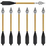 Mini-Armbrustschraube aus Aluminium mit austauschbarer Spitze und scharfer Klinge für 50–60 Armbrüste für Erwachsene, geeignet für Zielübungen, Wildjagd, Outdoor, kleine Jagdpfeile (Gold 6)