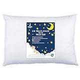 Kinderkissen Mit Baumwollstoff 40x60 Cm - Weißes Kopfkissen Geeignet Für 3 Bis 10 Jahre - Kinder Kuschelkissen - Weiches Kinder Kopfkissen Hypoallergen - Ideal Fürs Bett, Reisen, Schläfchen