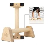 Müller & Blum Premium Holz Liegestützgriffe/nachhaltige und rutschfeste Calisthenics Parallettes/Yoga, Liegestütze oder Handstand Griffe/Push Up Bar für In- und Outdoor/Minibarren