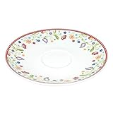 FLIRT by R&B Kaffeeuntere Shanti Doppio ø16, Porzellan, Hochglänzend/Glänzend, Geblümt, Dekorativ, Platte, 16 cm, Spülmaschinengeeignet, 1 Stück