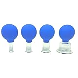 ATC Handels GmbH Schröpfglas Set 4-teilig – Schröpfgläser mit Saugball in verschiedenen Größen, Ideal für Entspannung und Verspannungslösung, Hygienisch und leicht zu reinigen, Inklusive Aufbewahrungs