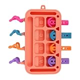 Krujecnt Aktivitätsbrett - Silikon-Steckspielzeug Mit Steckbrett - Pädagogisches Steckspiel Aus Silikon Für Krippe Kindergarten Und Kleinkindbeschäftigung