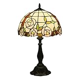 LMRJHAZ 12 Zoll Tischleuchte Schlafzimmer Studie Art Burek hellrosa Blumenmalerei für Wohnzimmer Office Dekorative Beleuchtung Legierungsfuß (eine farbige Harzbasis)