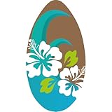 Skimboard 96cm Surfbrett aus Holz mit Blumenmuster